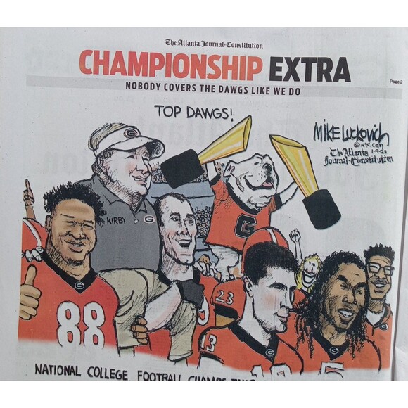2023 UGA Georgia Bulldogs National Championship 16 Page Edition Newspaper -*New* - Picture 4 of 5